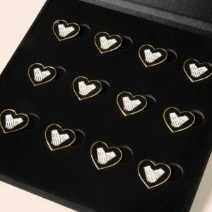12-pack service pins in presentation case for pallbearer gifts, memorial keepsake use, and veteran recognitions